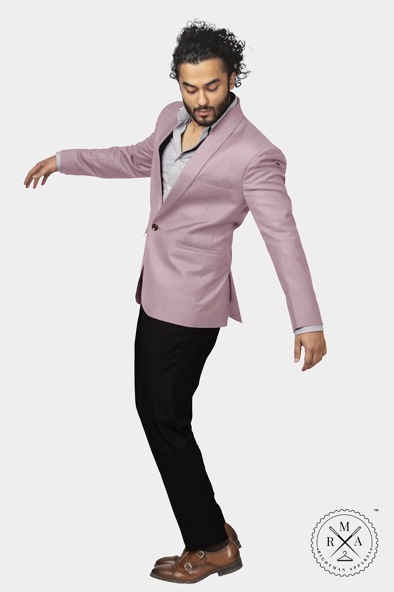 Pink Modern Velvet Blazer SU294